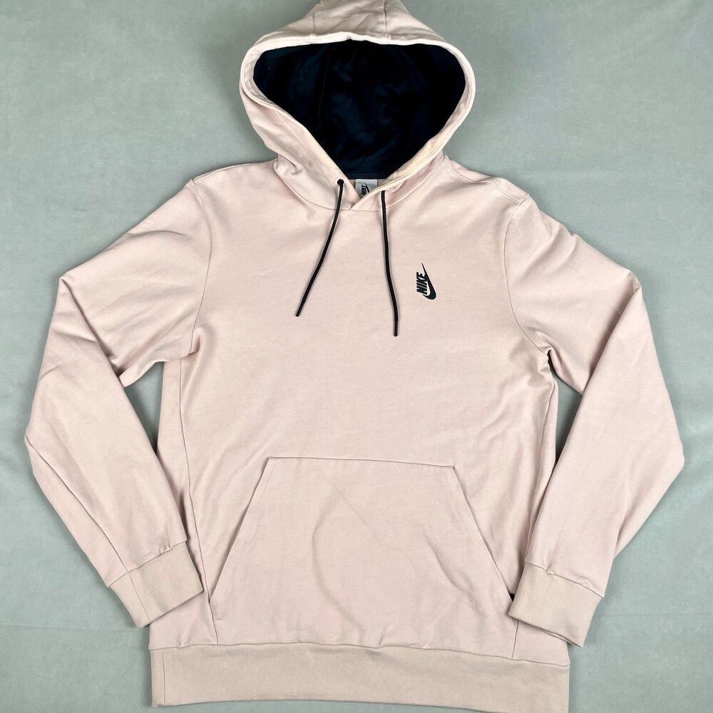 Nike Lab Essentials‎ Hoodie Mens M Silt Red Pink Black Stretch Zip Pockets Rare